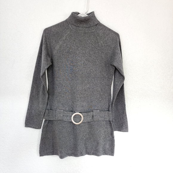 INC international concepts grey long sweater turtleneck Size M Petite - Picture 1 of 6